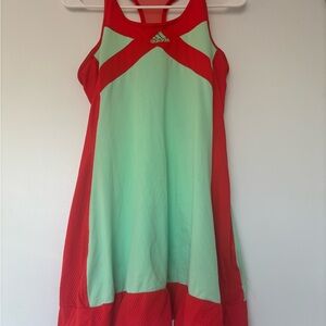 Adidas mint green and orange tennis dress Sz M